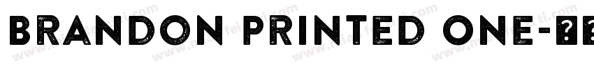 Brandon Printed One字体转换